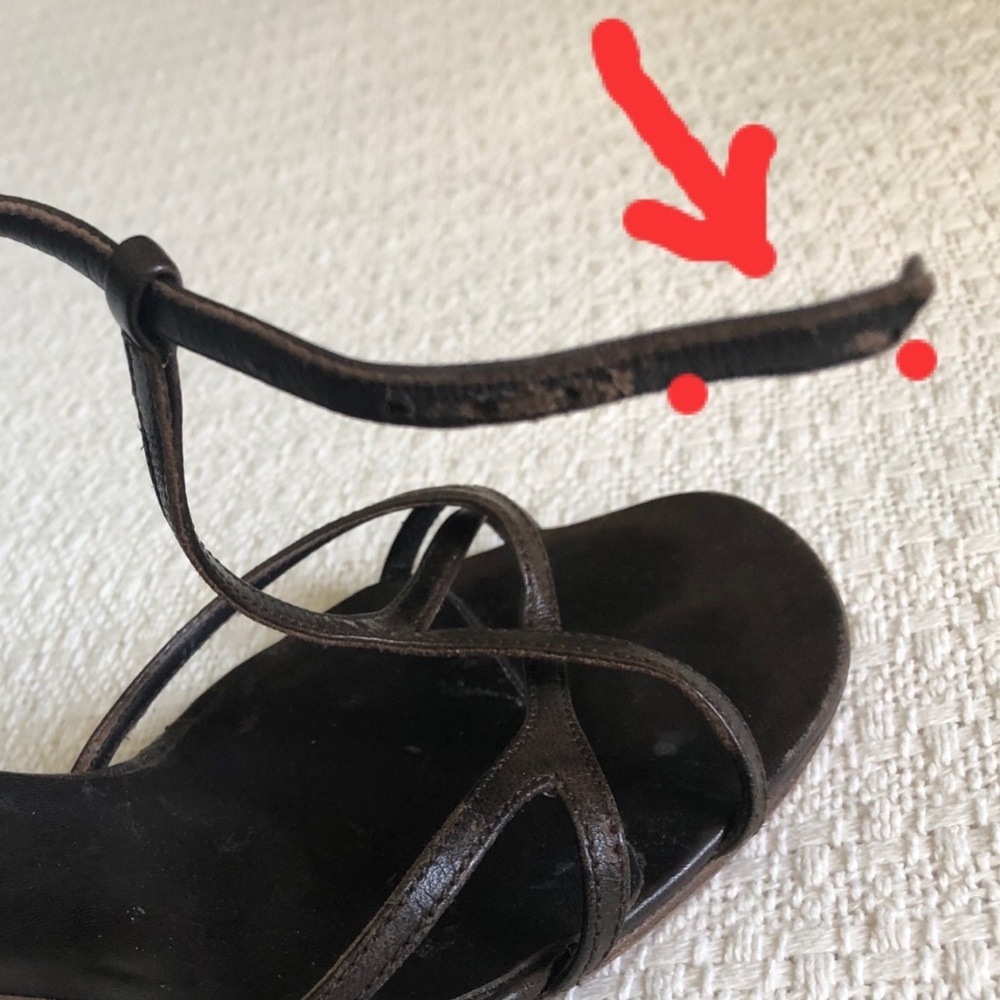 Prada Shoes | Leather Strappy Wedges IT37 - Picture 8 of 8